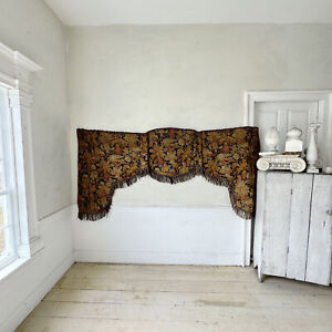 1 Valance Set Of 2available 19th Victorian Chateau Tapestry Curtain French U
