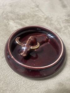 Vintage Song Dynasty Style Art Pottery Jun Ware Buffalo Ox Blood Bowl