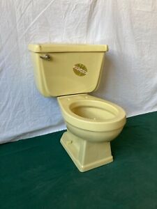 Vintage Mustard Gold Yellow Porcelain Toilet Old Gerber Bath We Ship 129 24e