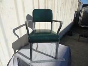 Steelcase Industrial Plush Tanker Armchair Classic Green 1960 Vintage Chair