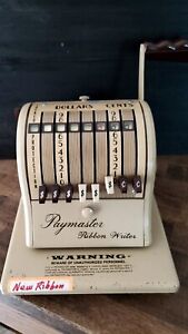 Antique Paymaster Ribbon Writer Series 8000 Key New Ribbon Great Condition 