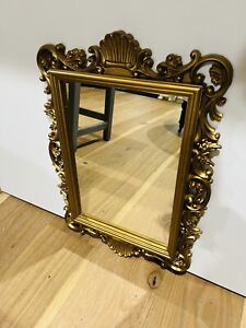 Vintage Homco French Hollywood Regency Bronze Tone Wall Mirror