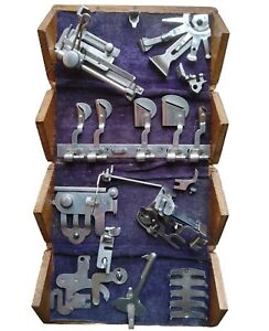 1889 Wood Singer Vintage Puzzle Box Sewing Machine Attachments