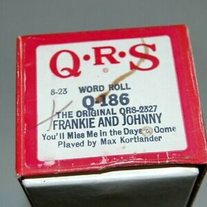 Qrs Player Piano Word Roll Q 186 Frankie And Johnny Miss Me When Max Kortlander