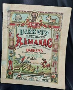 1900 Barker S Illustrated Almanac Farmer S Guide Cookbook Great Comic Pictures