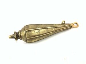 Vintage Brass Miniature Gun Powder Flask Barood Dani