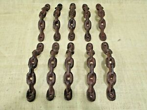 10 Large Cast Iron Antique Style Chain Barn Handle Gate Pull Shed Door Handles