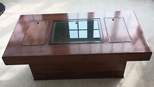 Antique Japanese Hibachi Coffee Table With 3 Drawers