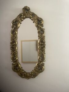 Vintage Burwood Hollywood Regency Gold Oval Mirror