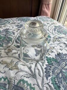Vintage Apothecary Jar With Lid Clear Glass