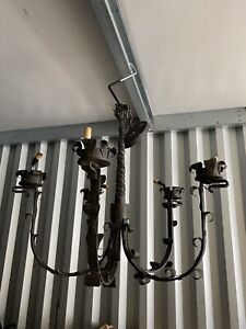 Custom Vtg Iron Accents Tx Large Wrought Iron Chandelier 30 Dia 32 To 44 Drop