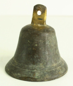  Antique 19th C Bell Cast Bronze Brass Bell Metal Copper Alloy