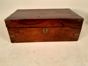 Antique 19th Century Burl Mahogany Lap Desk American Circa 1860