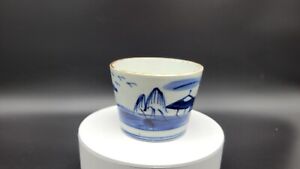 Antique 19th Century Japanese Blue And White Soba Noodle Cup