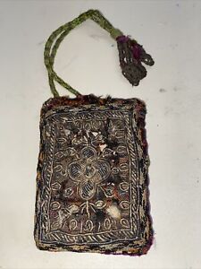 Antique Indo Persian Malileh Dou I Amulet Psalm Evil Eye Bag Handmade