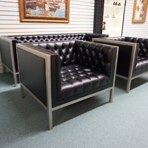 Fantastic Amsterdam Transitional Sofa And 2 Arm Chairs Antique Silver And Black