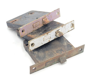 Vintage Lot Of 3 Mortise Lock Door Hardware Salvage Skeleton Keyhole Interior