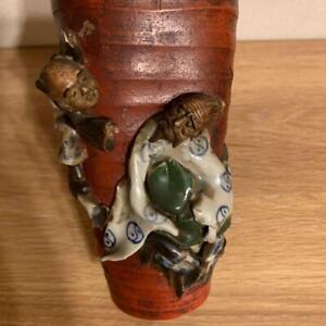 Sumida Gawa Pottery Vase 8 2 Inch By Ishiguro Koko Meiji Era Japanese Antique