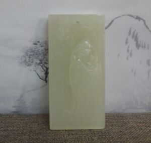 Fine Old China Hand Carving Arhat Luohan Natural White Nephrite Jade Pendant