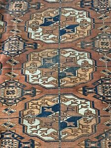 Rare Antique Tekke Turkmen Turkoman Wool Rug Carpet Handmade