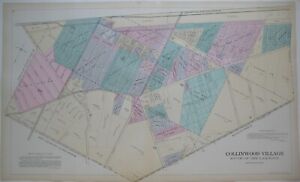 Original 1903 Plat Map Collinwood Village South Of Ls Ms Railroad Cleveland Ohio