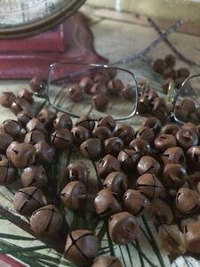  144 Primitive Rusty Tin Jingle Bells 10mm 3 8 In 3 8 Christmas Crafts