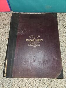 Vintage 1892 Atlas Of Delaware County Pennsylvania Delco E W Smith Co Comp 