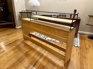 Full Queen Maple Planner Group Bookcase Headboard By Paul Mccobb