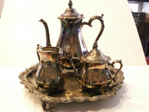 International Silver Silverplate Tea Set With Tray Countess Pattern 6271