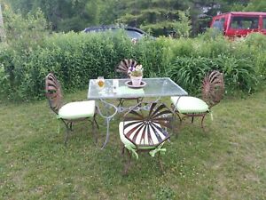 Francois Carre Antique Spring Metal Garden Chairs