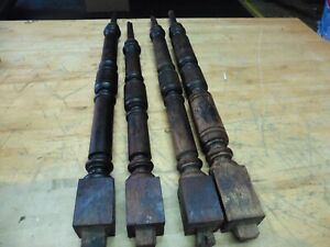 Four Antique Table Leg Spindle Coffee End Tables Chair Cabinet All A Bit Diffrnt
