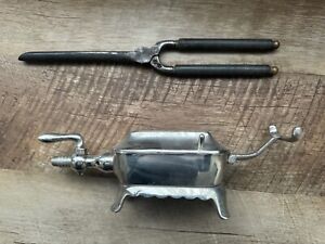 Antique Gas Curling Iron Heater For Hair With Curling Iron