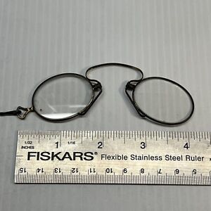 Antique Pince Nez Reading Eyeglasses Vintage Civil War Era Glasses