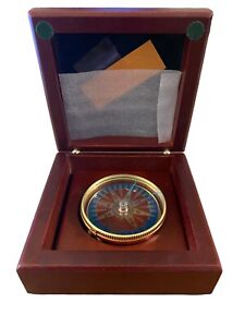 Compass 2 Diameter In A Wooden Display Box