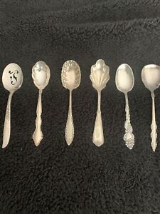 Antique Silver Plated Teaspoons Mixed Lot