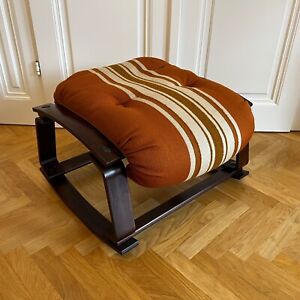 Rosewood Danish Mid Century Modern Rocking Ottoman Footstool Lounge Chair Pouf