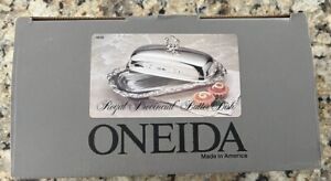 Vintage New Open Box Oneida Silverplate Royal Provincial Covered Butter Dish 8 