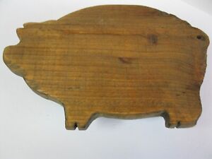 Old Primitive Wooden Pig Cutting Board On Legs