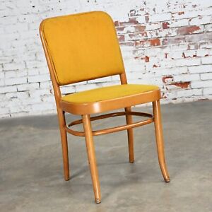 Armless Bauhaus Beech Bentwood J Hoffman Prague 811 Dining Chair Style Thonet