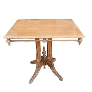 Antique Walnut Parlor Table Side Table Accent Table Jw0475
