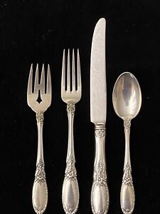 Old Mirror By Towle Sterling Silver 4 Piece Place Setting