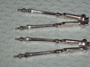 Antique 1890 English Silverplate Nut Seafood Lobster Crackers Set 2 Beautiful 