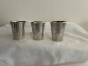 Reed Barton X77 Sterling Silver Shot Glass Set Of 3 Read