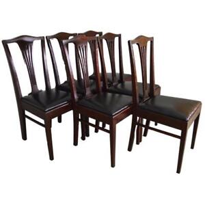 Antique Set Of 6 Mahogany Dining Chairs By Paine 21803