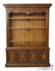 62106ec Marge Carson Country French Distressed French Open Top Cupboard Hutch