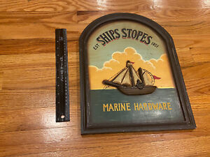Nautical Decor Rustic Sign Ships Stores 1851 Marine Hardware Error Stopes 