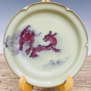 7 6 Rare China Porcelain Song Dynasty Jun Porcelain Obsidian Glaze Penwashing