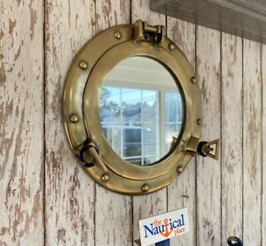 17 Inch Antique Marine Porthole Mirror Large Ship Cabin Window Wall Decor Gift