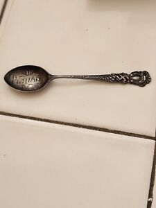 Antique Paye Baker Sterling Souvenir Spoon Good Luck Swastika Tijuana Mexico 