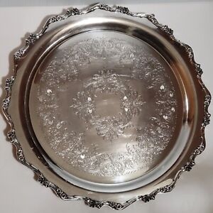 Antique Victorian Tray American Rose Wilcox International Silver 315 1898 1920 S